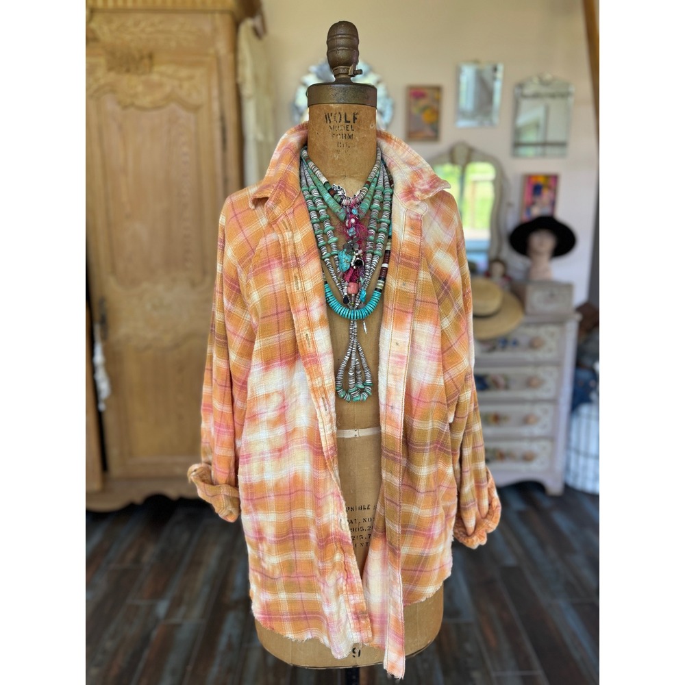 Moonshine Salvage Lead With Grace Fairy Flannel Shirt Boho Cottagecore M - Picture 10 of 12